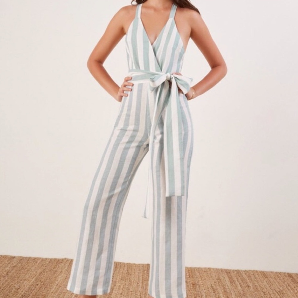 Reformation Dani Striped Jumpsuit